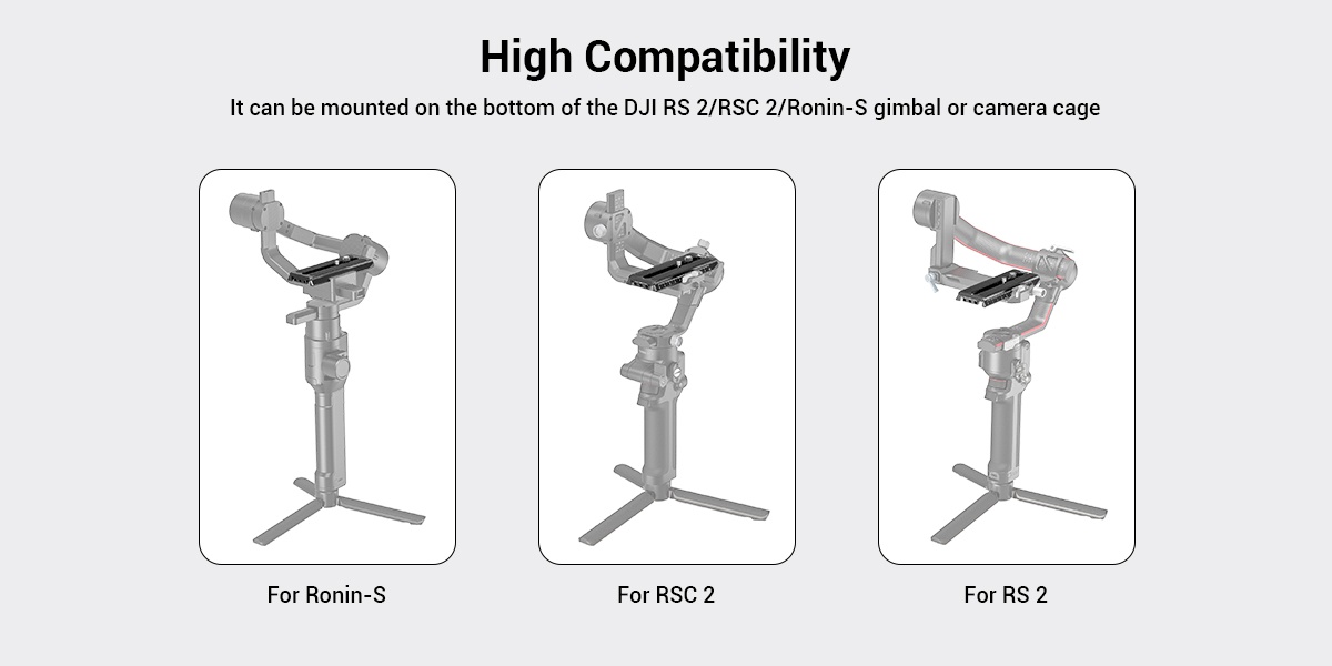 SmallRig Quick Release Plate pro DJI RS 2 / RSC 2 / Ronin-S 3158B