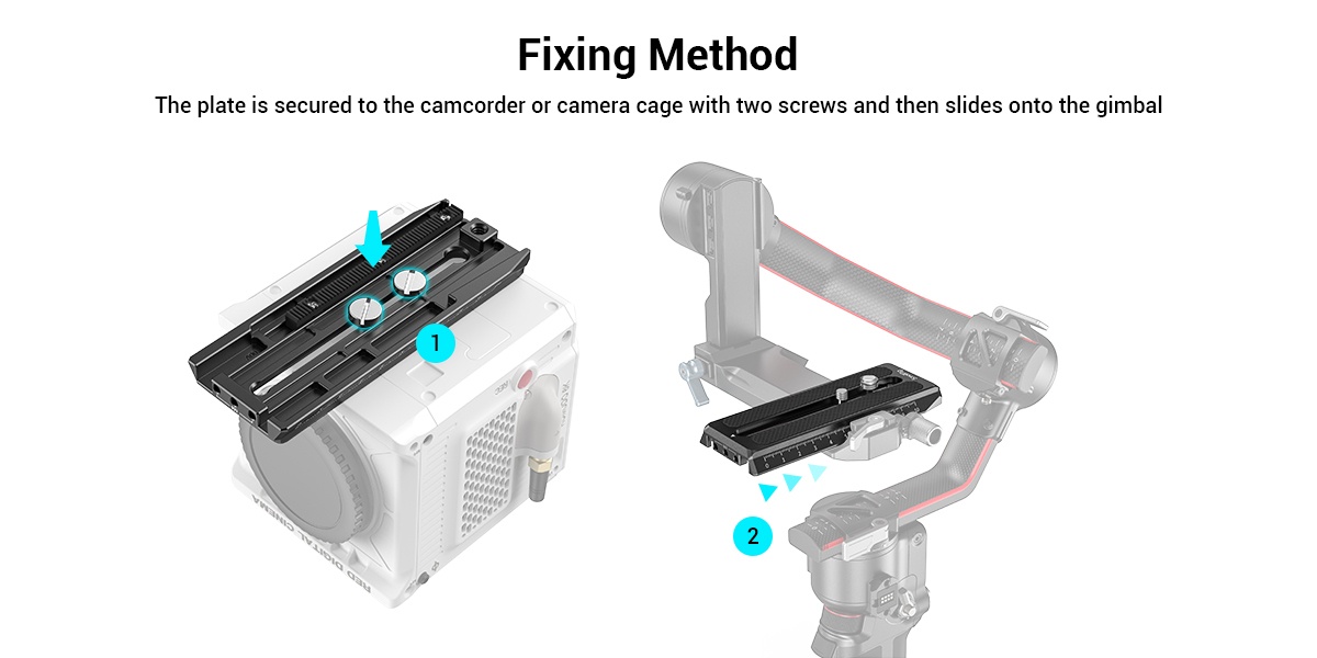 SmallRig Quick Release Plate pro DJI RS 2 / RSC 2 / Ronin-S 3158B
