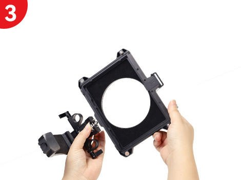 Install the clamp-on back 95mm
