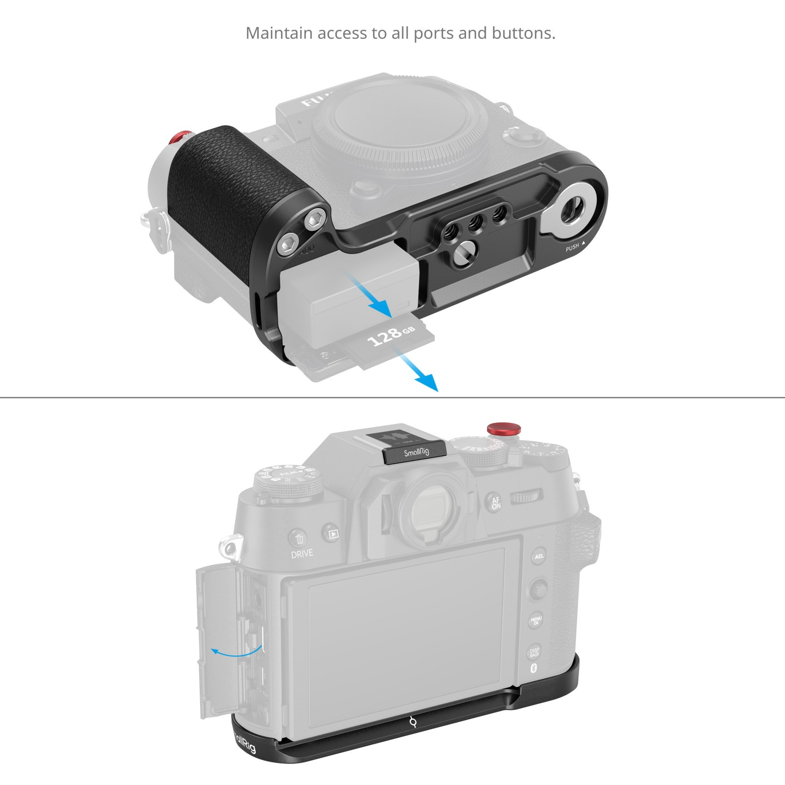 Controls and connections remain accessible