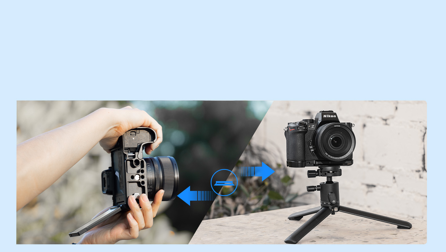 Integrated Arca-Swiss quick release plate