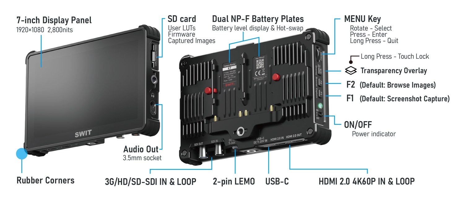SWIT K7 On-Camera Monitor