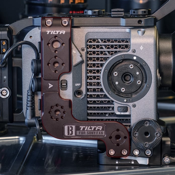 The side arm protects the flank and carries accessories