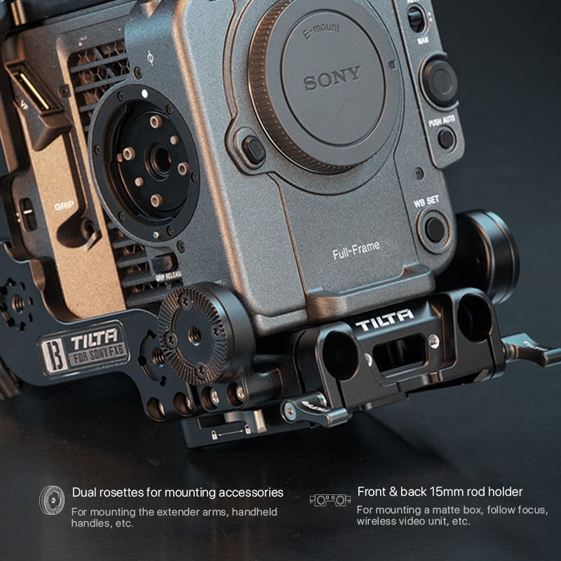 Baseplate with ARRI rosettes and 15mm rods