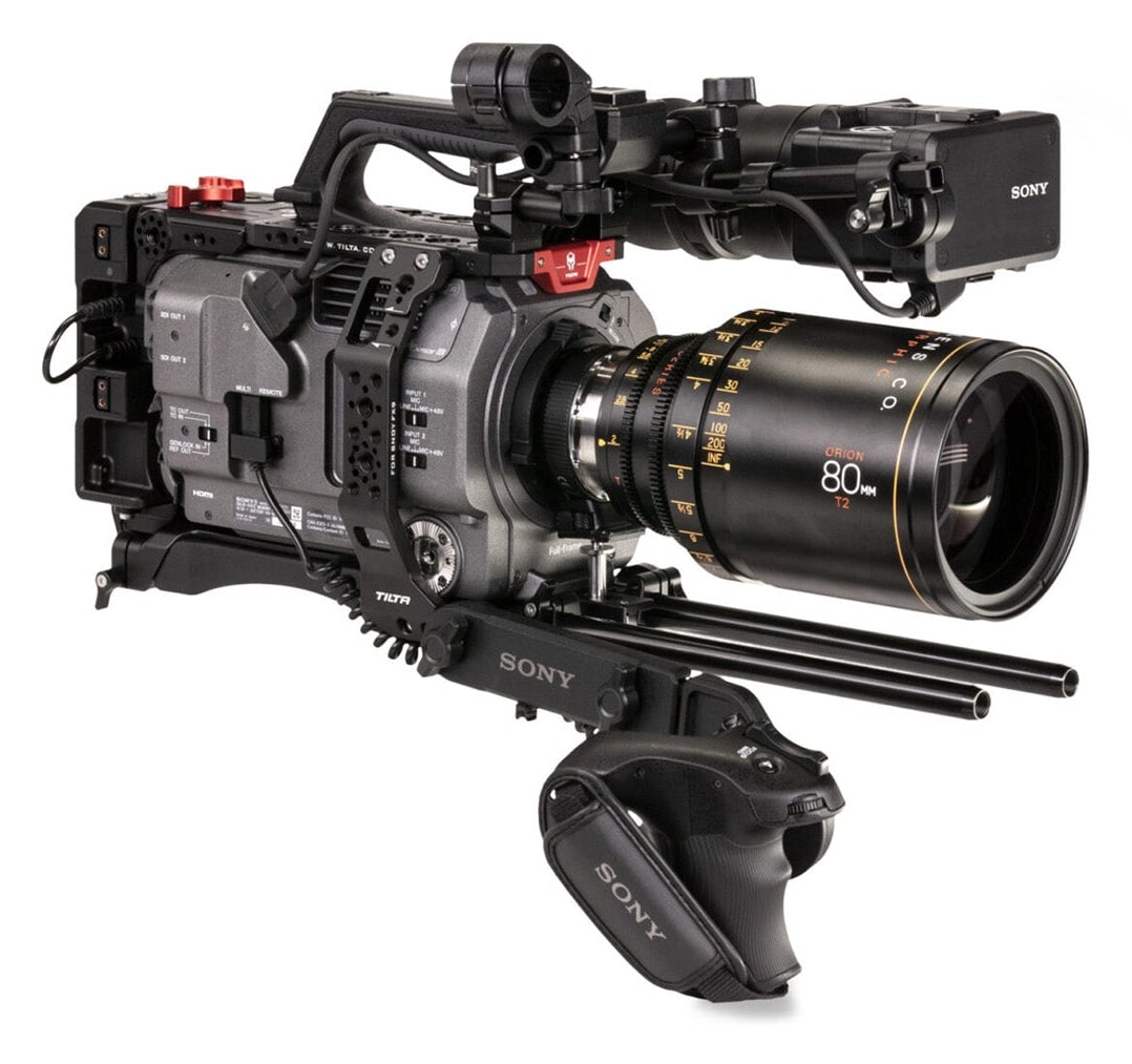 Tilta ES-T18 camera cage for the Sony PXW-FX9, Advanced trim with a V-Mount battery plate