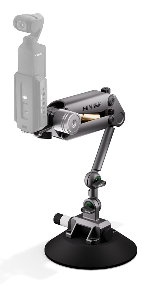 A vehicle mount that fits in a backpack