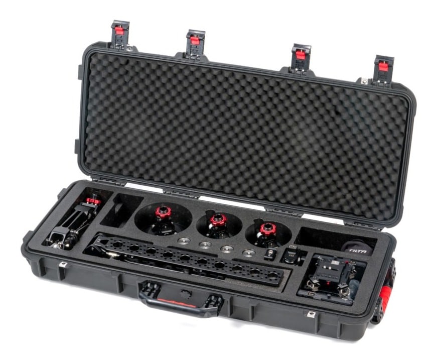 Waterproof case with cut foam