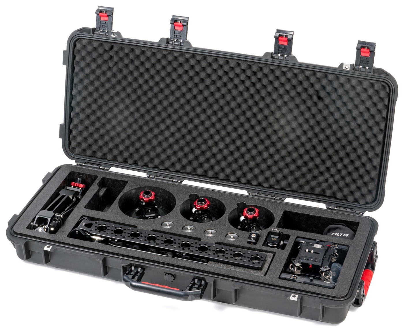 Waterproof case with cut foam