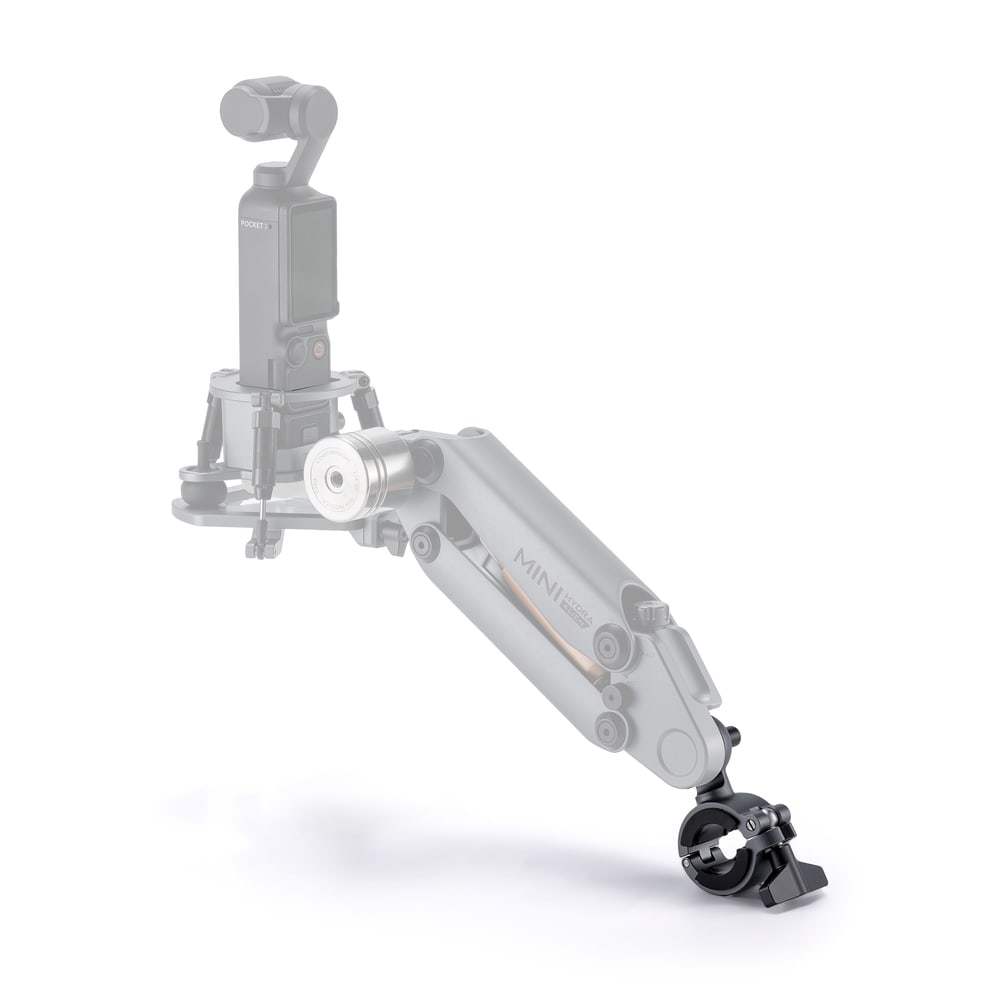 The arm on a bicycle or motorcycle handlebar