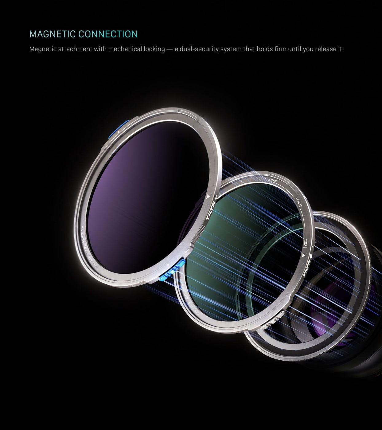 Magnetic connection with mechanical locking