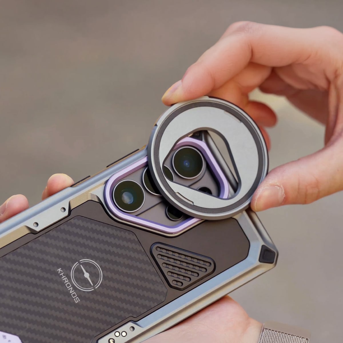 58 mm filters that slide in from the side