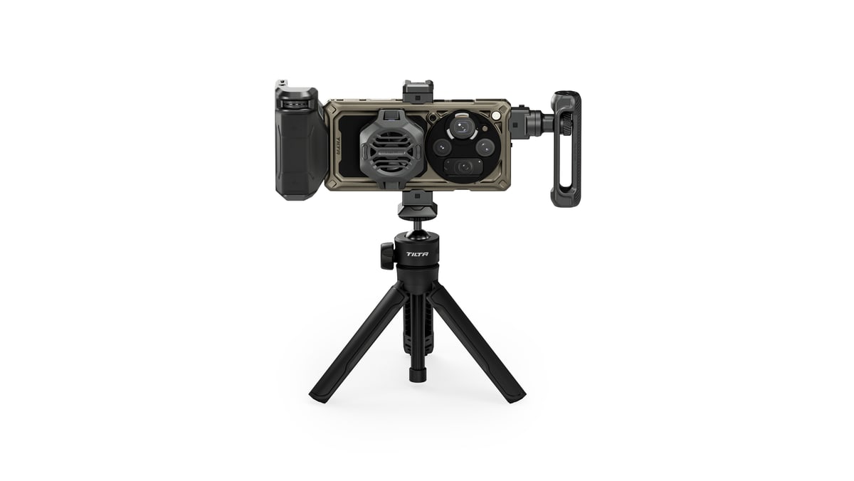 Top or side grip, tripod in hand