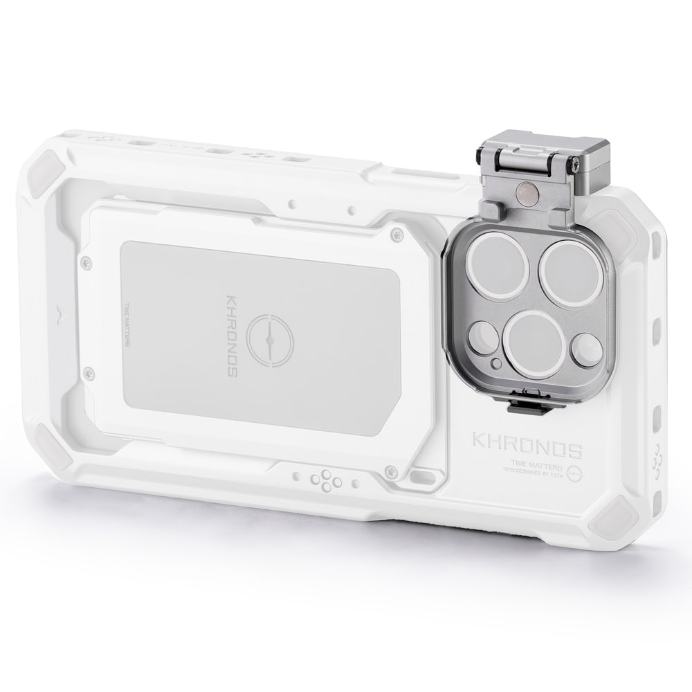 Magnetic on the case, swings over the lenses