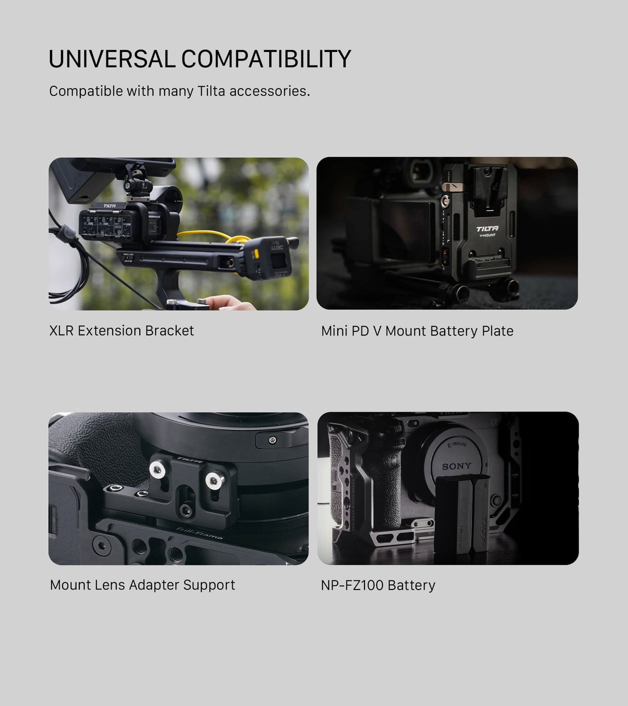 Compatible with Tilta accessories