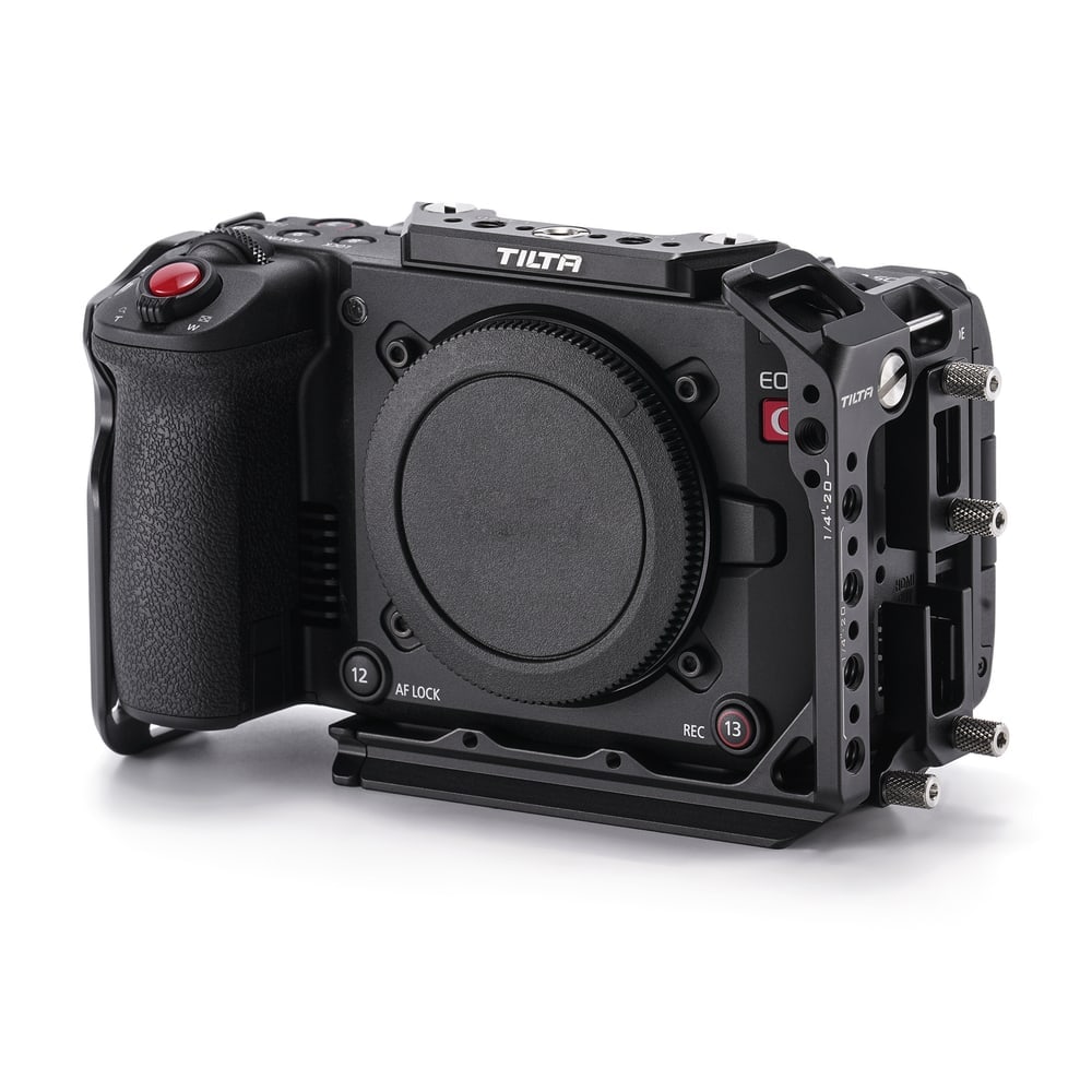 The Tilta series for Canon C50: cage, Base Kit, Power Kit and Pro Kit