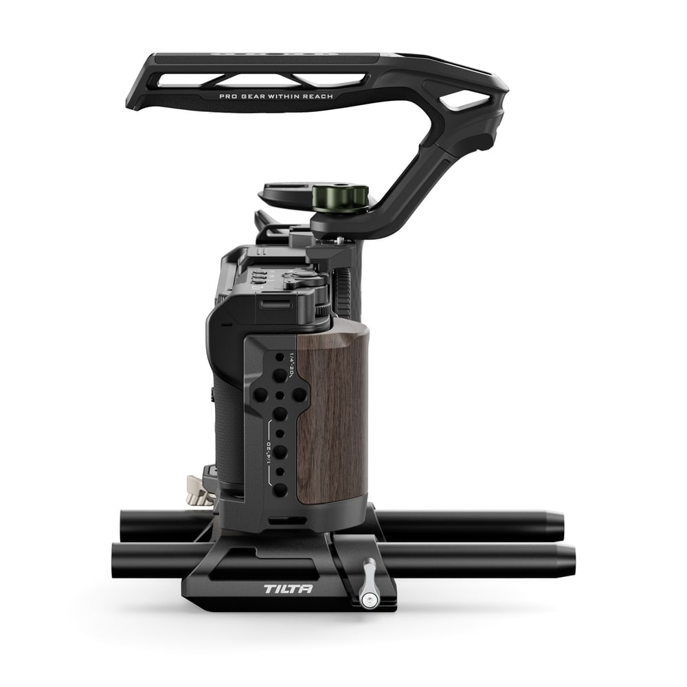 Top handle and adjustable baseplate