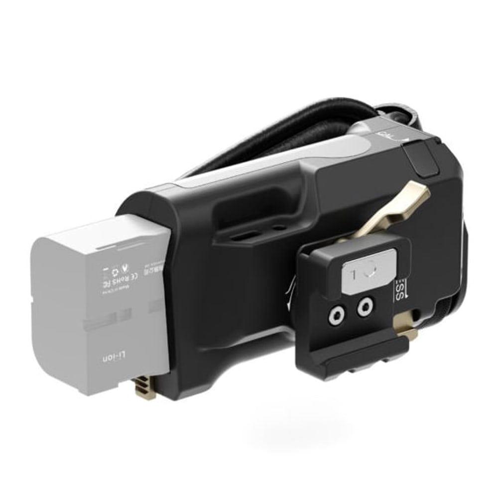 A Sony F570 battery powers the whole rig