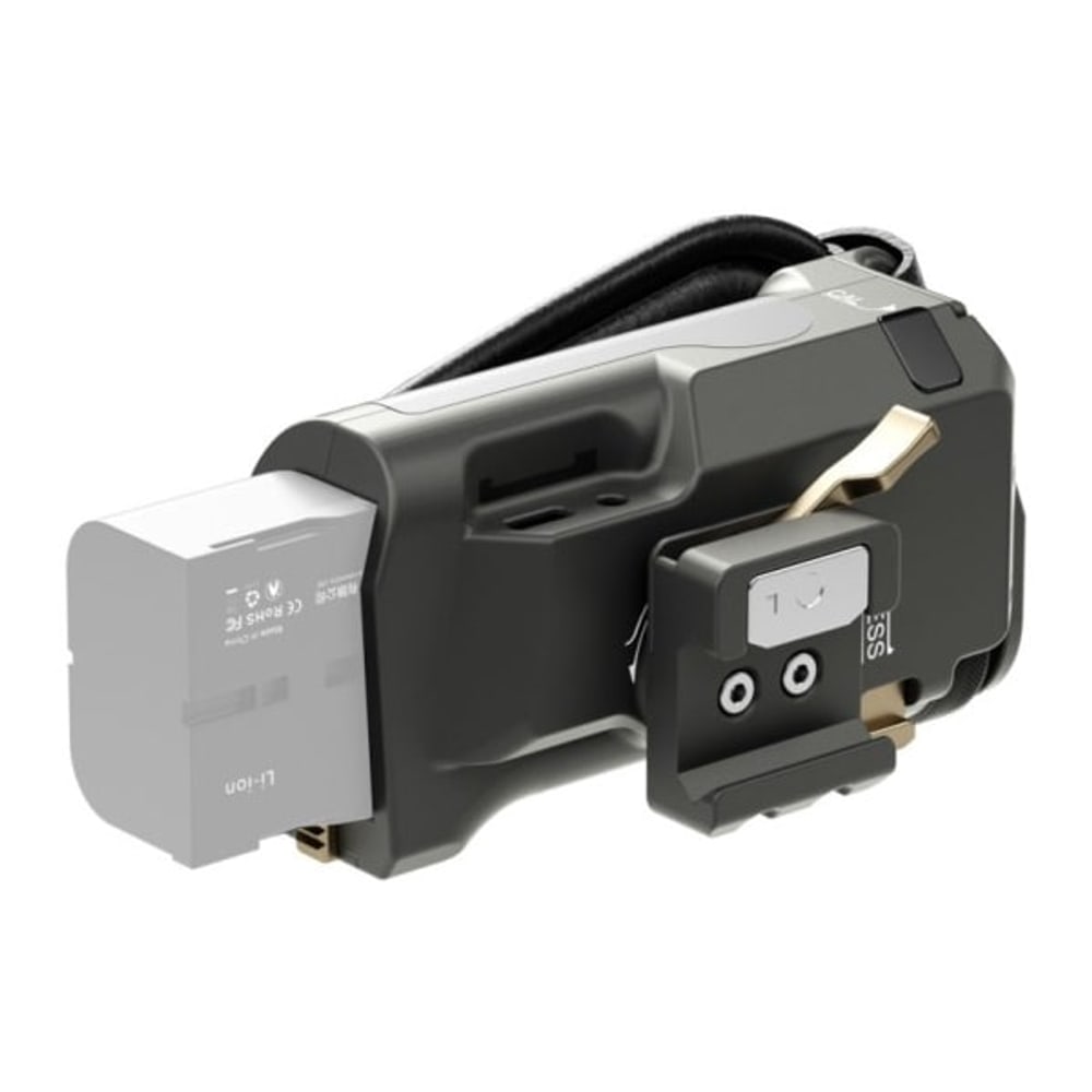 A Sony F570 battery powers the whole rig