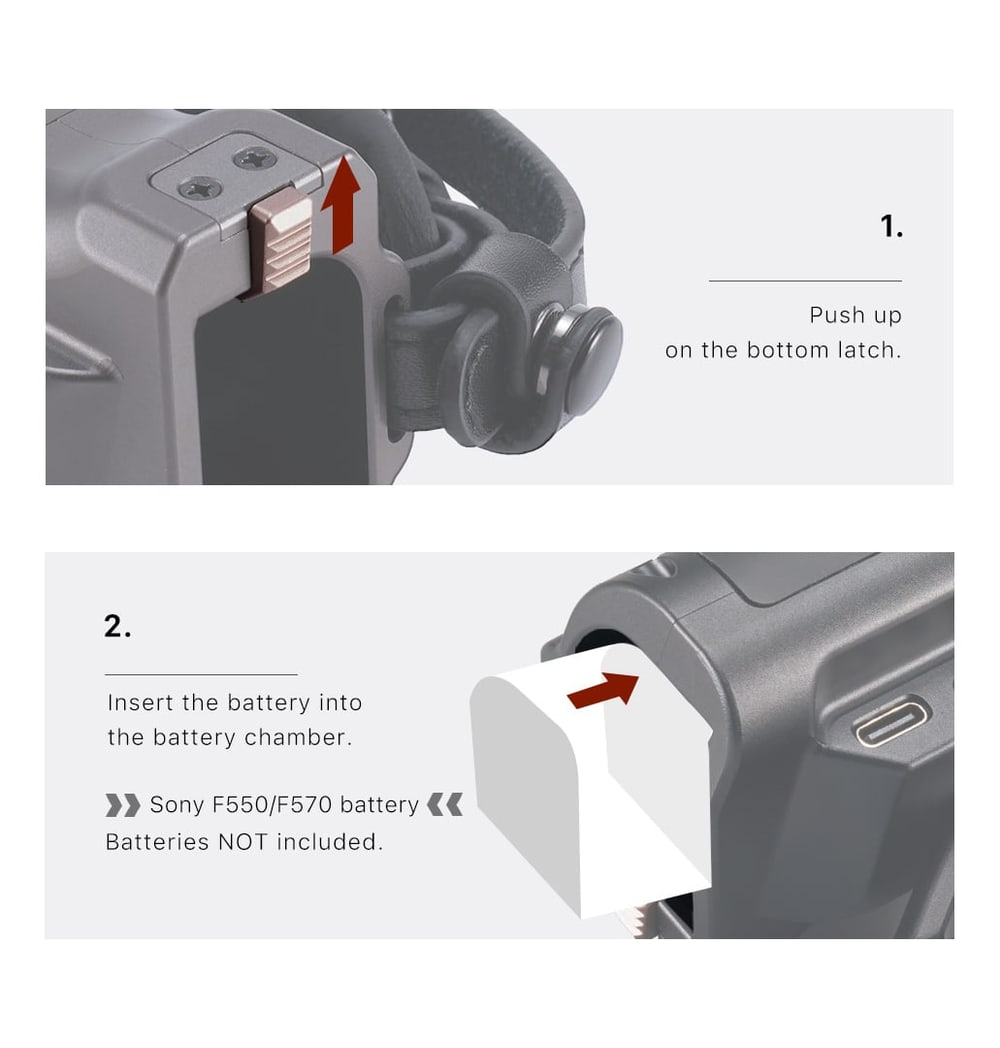 Fitting the battery, step by step