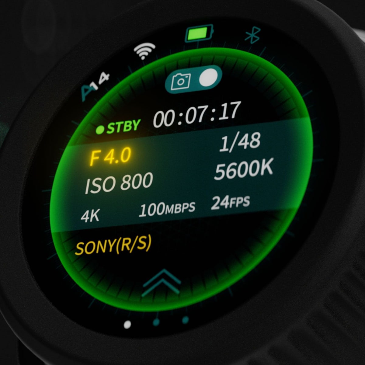 1.6" circular touch screen
