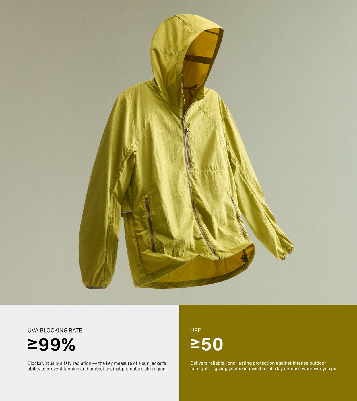 UPF 50+ sun protection