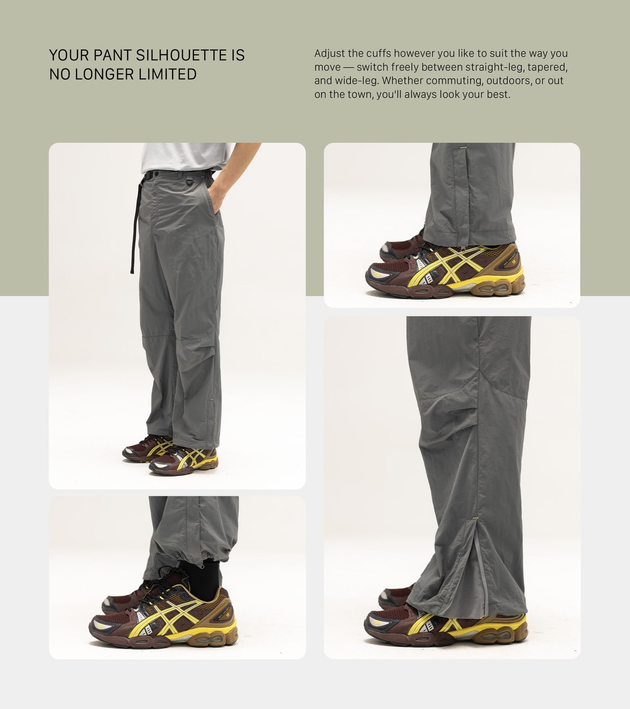 Straight, tapered or wide leg