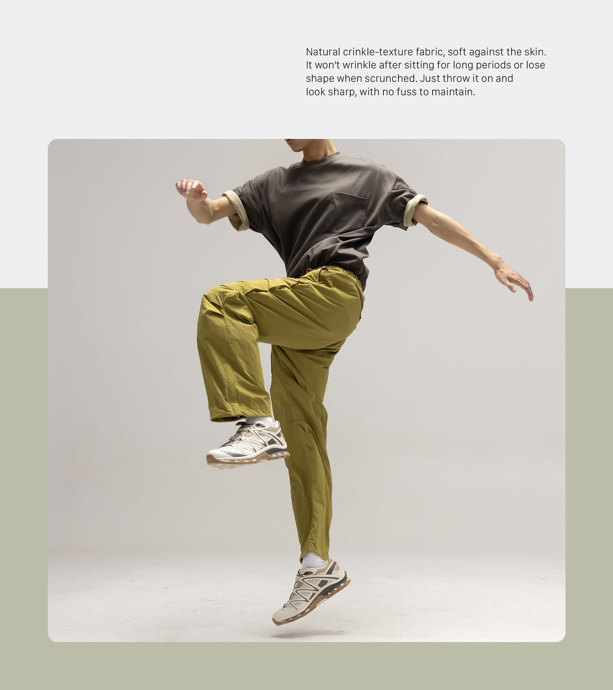 Crinkle-texture fabric that does not wrinkle