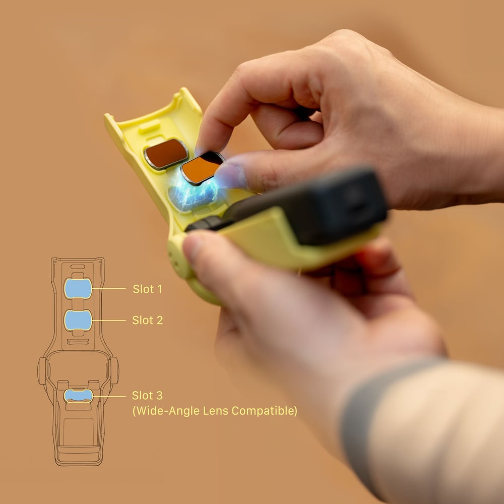 Three magnetic filter slots