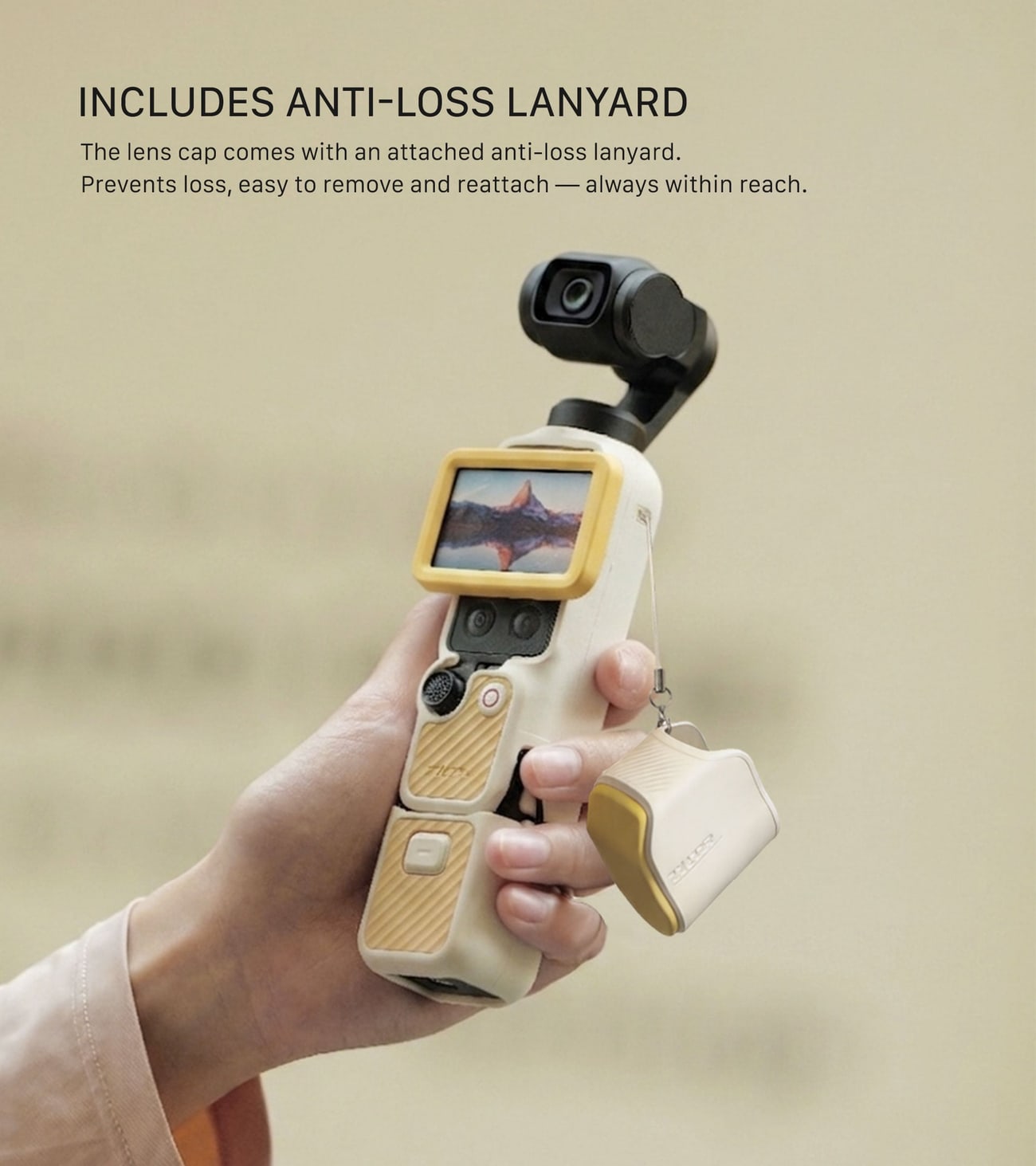 The lens cap will not get lost