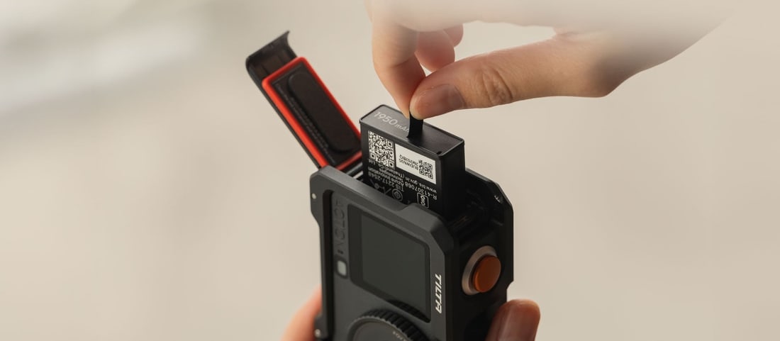 Swap the battery without removing the cage