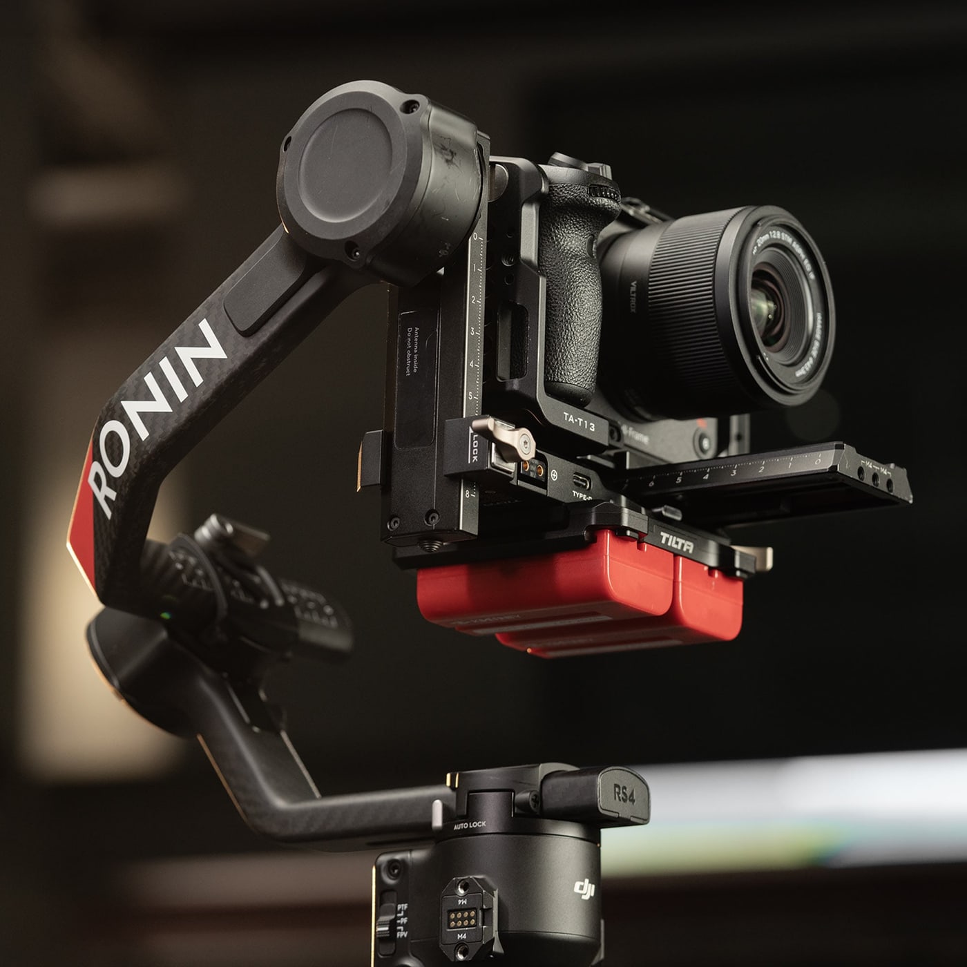Manfrotto on top, cold shoe below