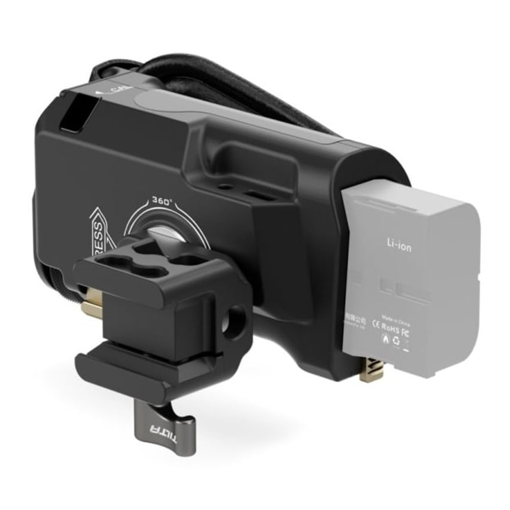 A Sony F570 battery powers the whole rig