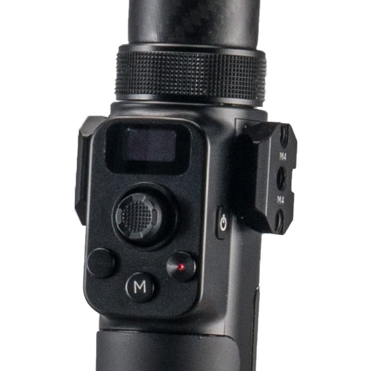 The right handle runs gimbal and camera