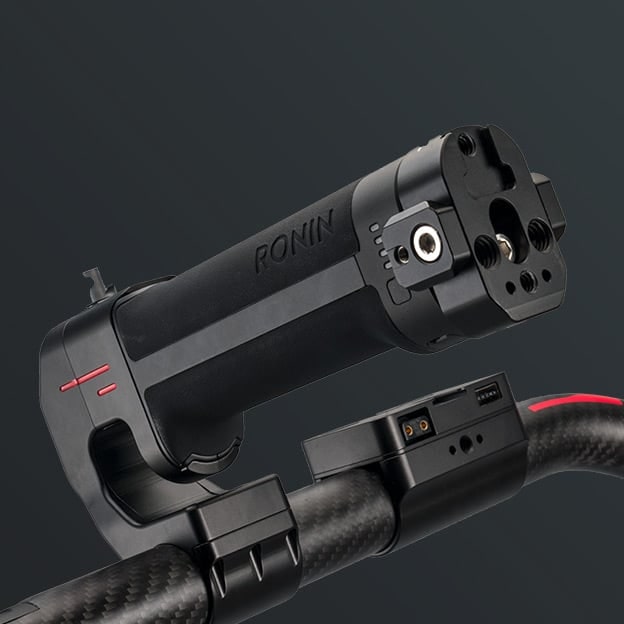 The battery handle moves to the top