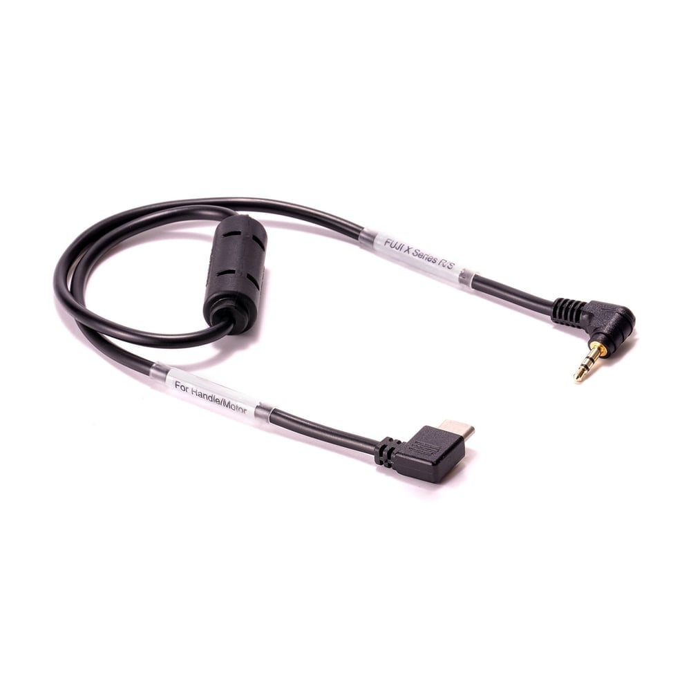 USB-C on the handle, 2.5mm remote release socket of Fujifilm X on the camera