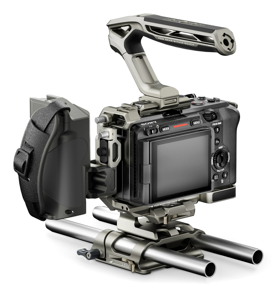 Baseplate and 15mm rods for matte box and follow focus