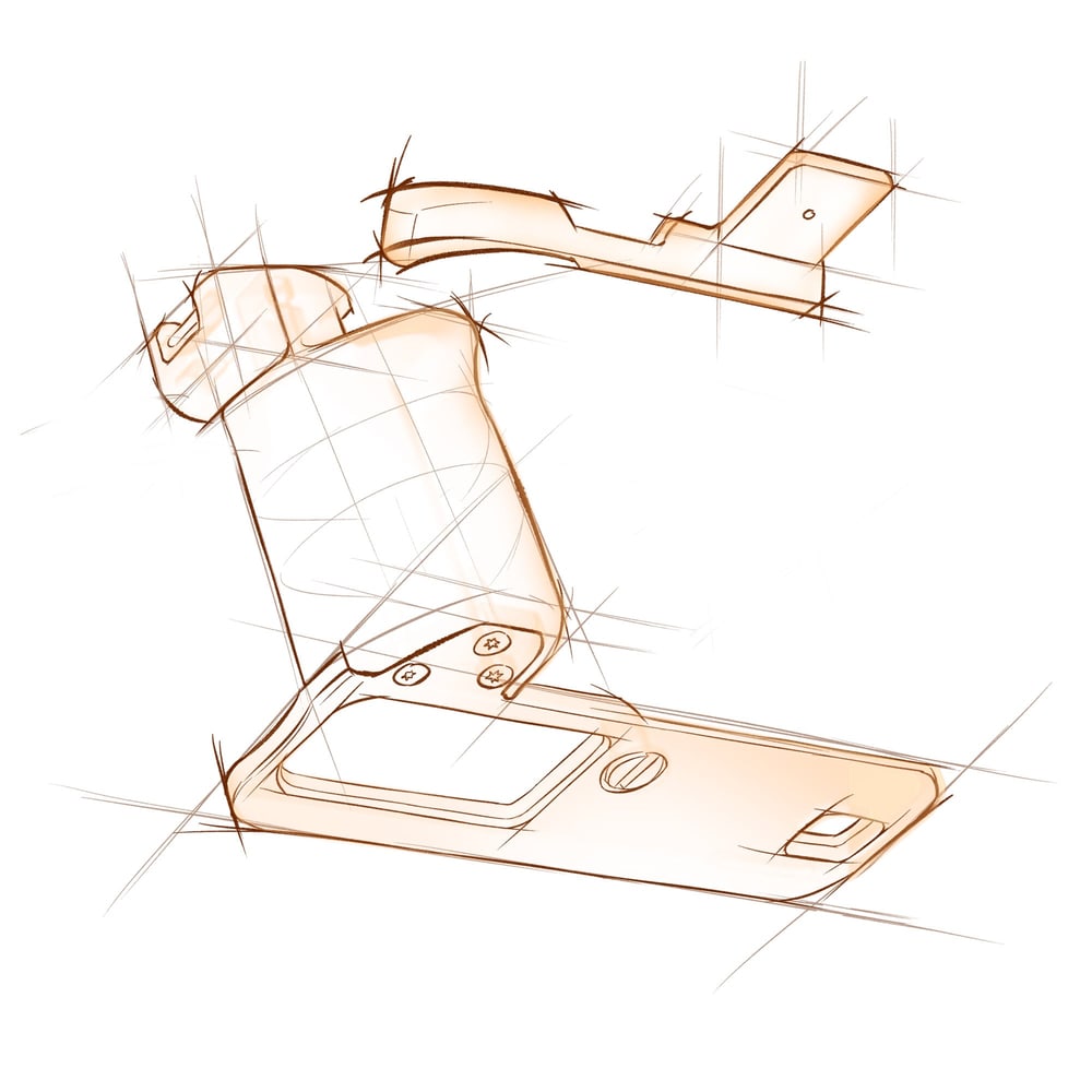 Thumb bracket for the hot shoe