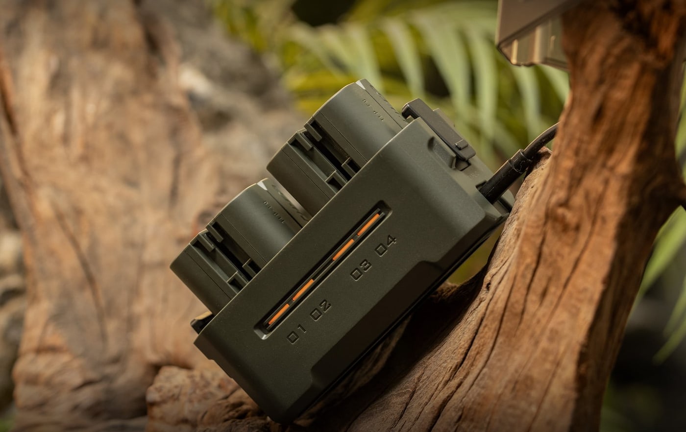 Four slots: charger and case in one