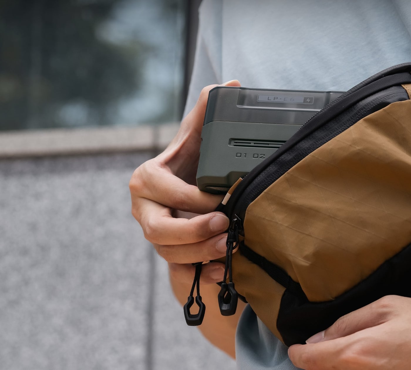 Fits the side pocket of a gear bag