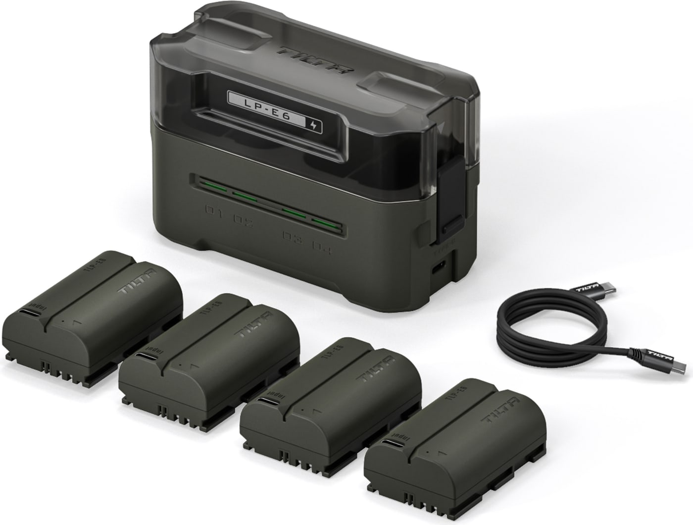 Four batteries in the set