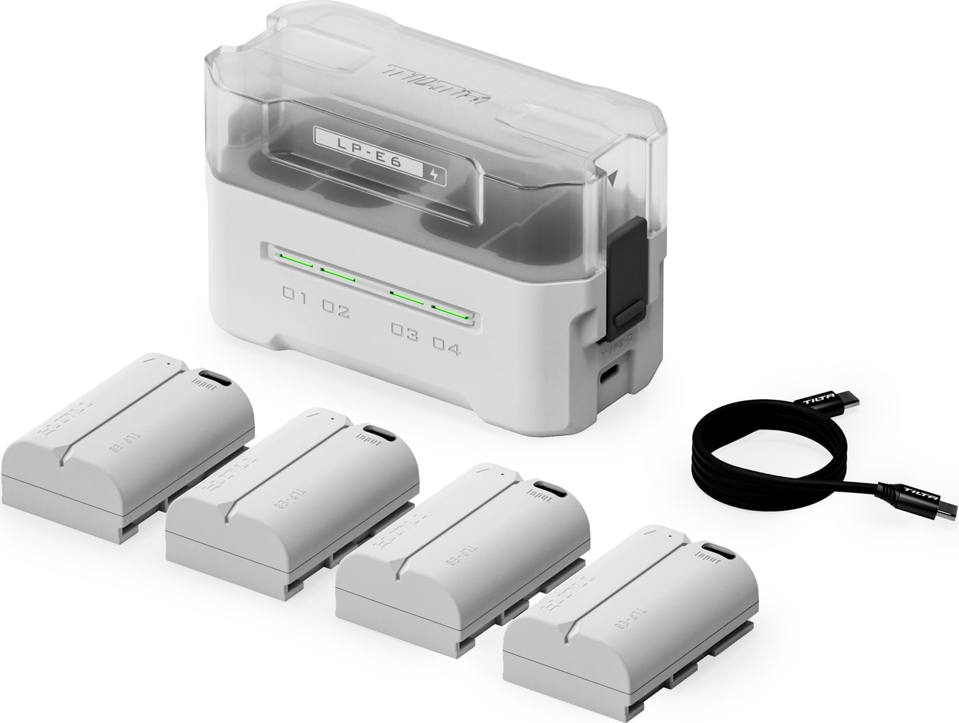 Four batteries in the set