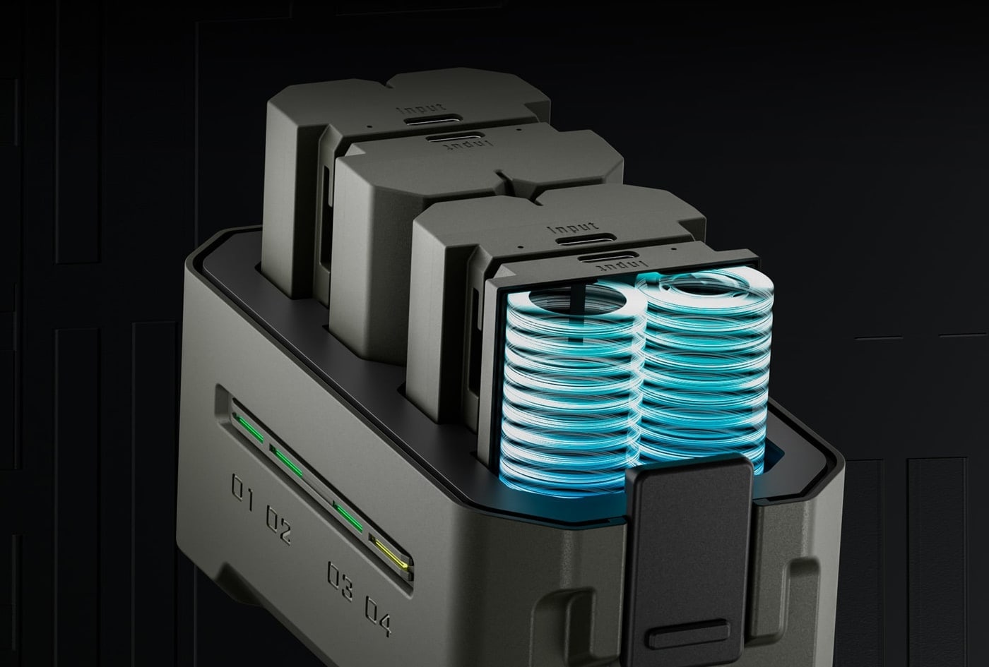 Four batteries at once, in three hours