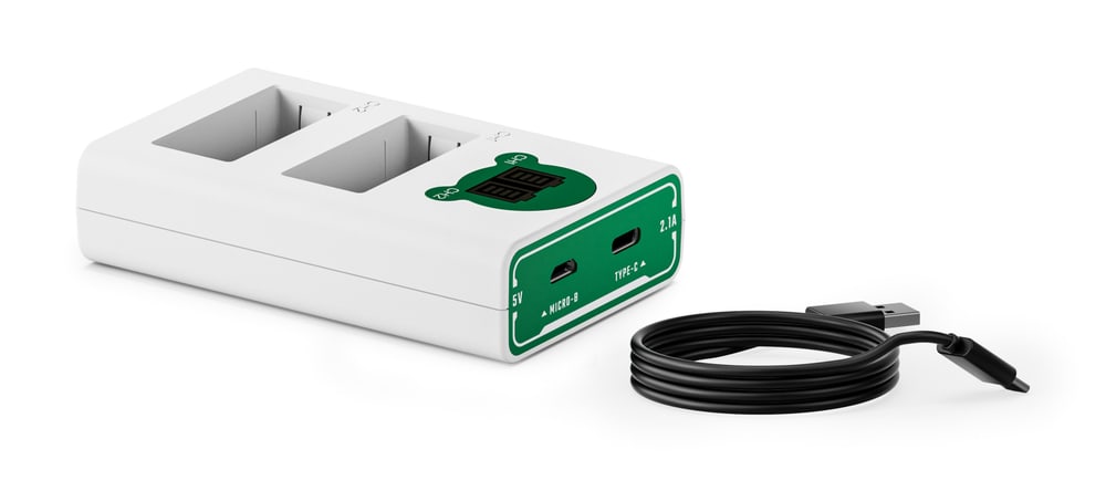 Charges from any USB source