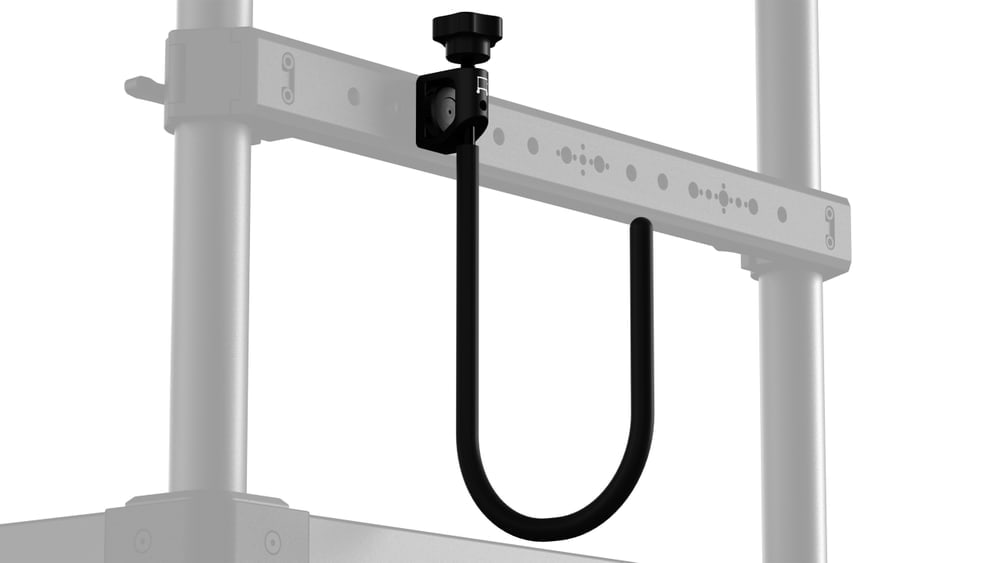 A U shape that keeps cables in place