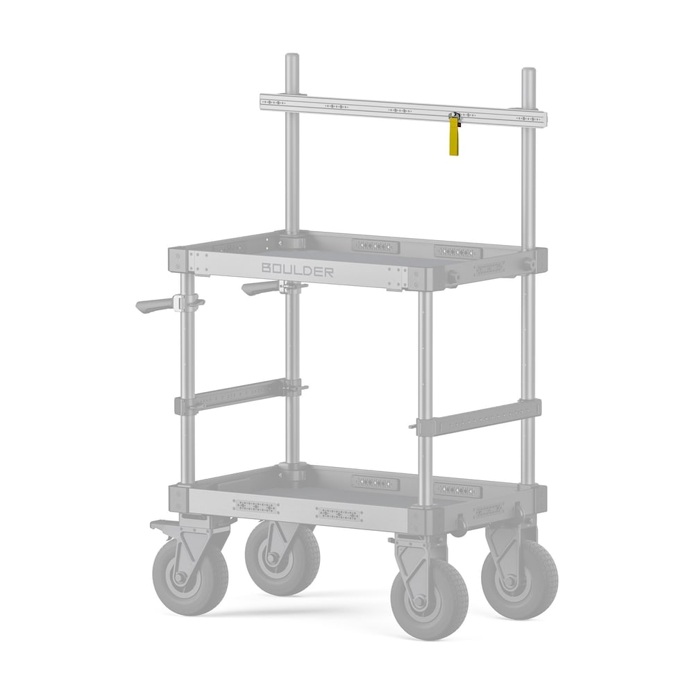 Into any 1/4-20 thread on the cart