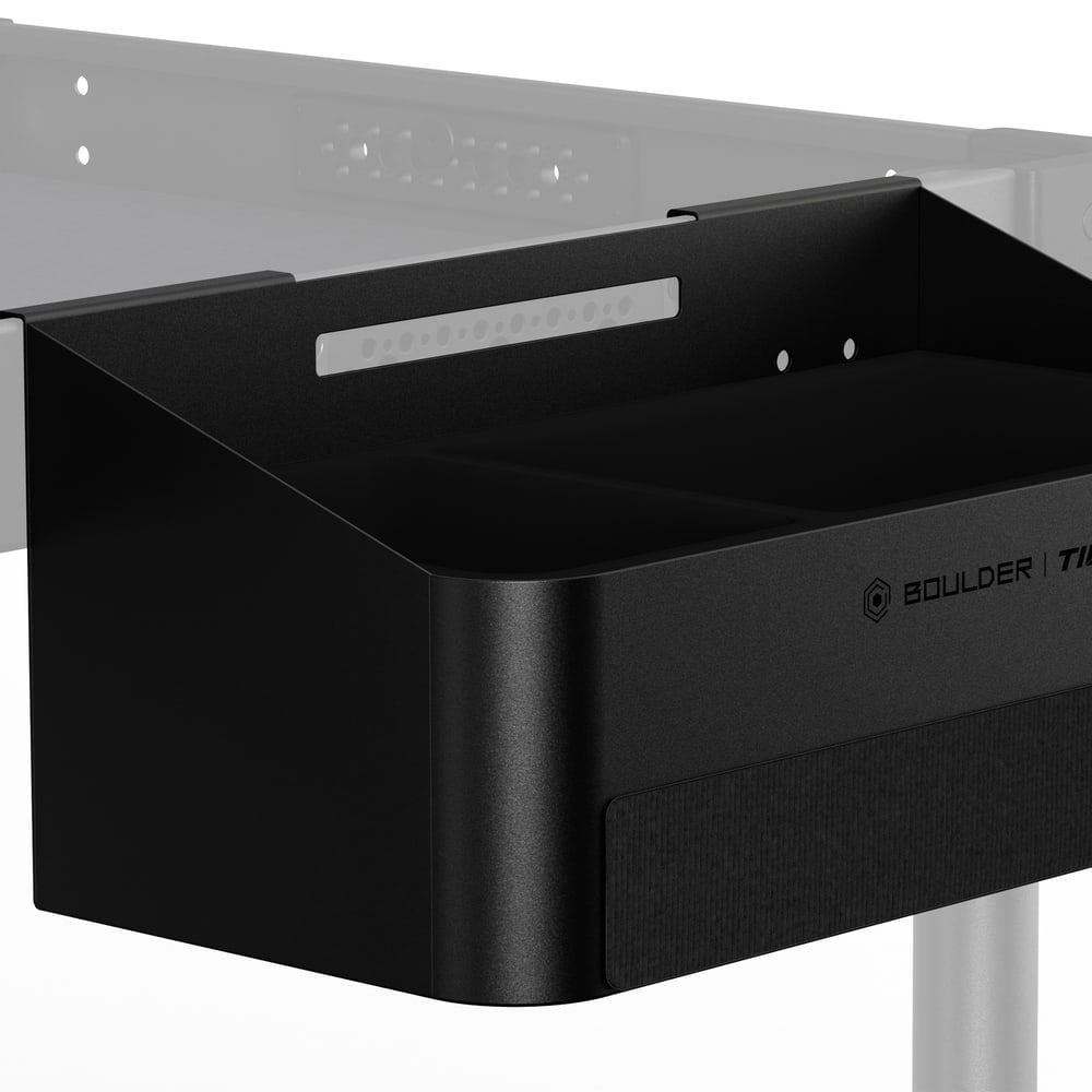 Two aluminum compartments