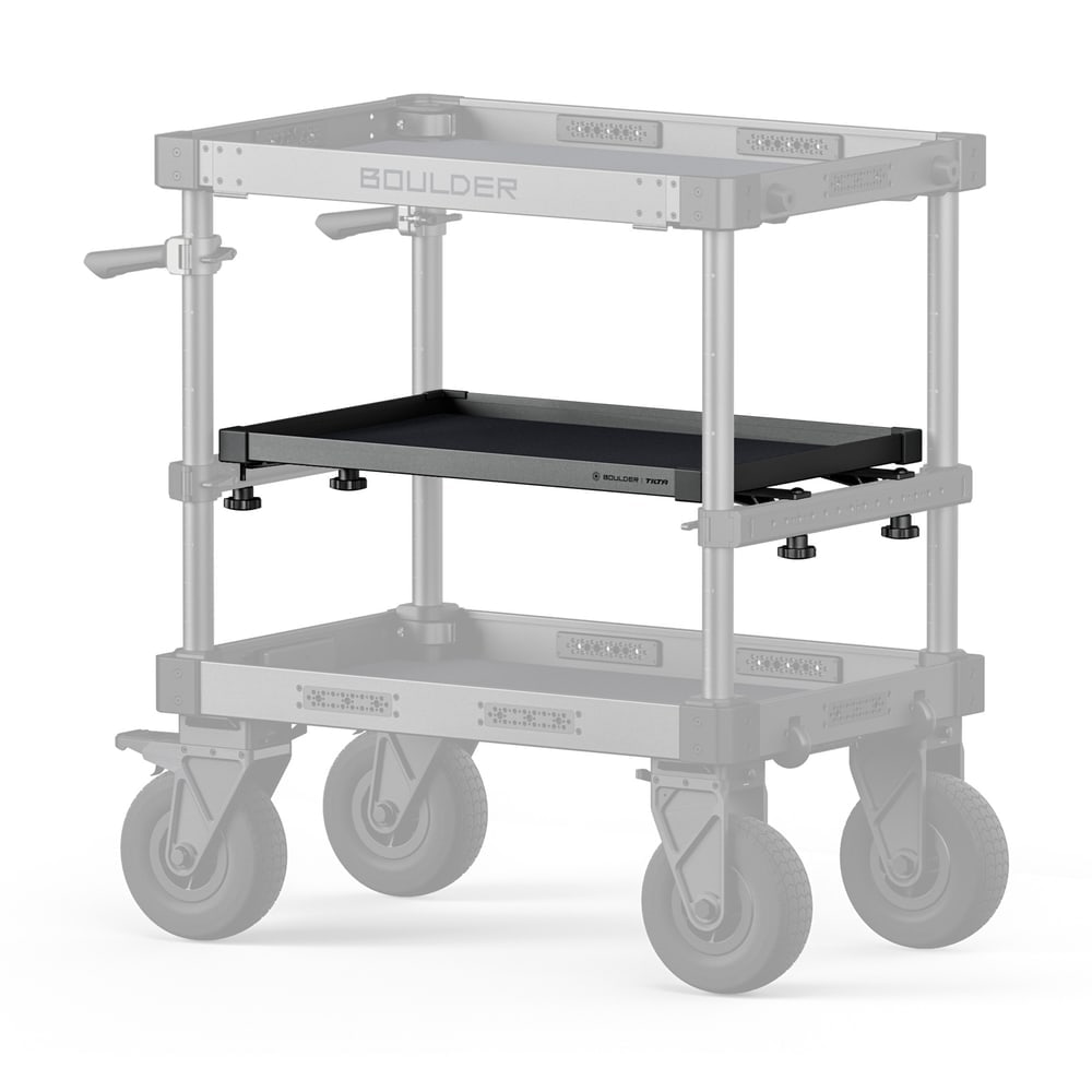 Tool-free clamping to the cart support bars