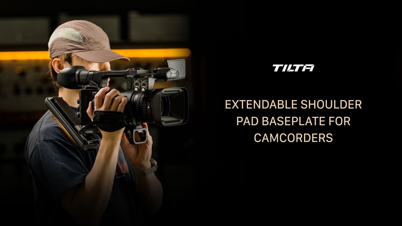 A camcorder on the shoulder without a full rig