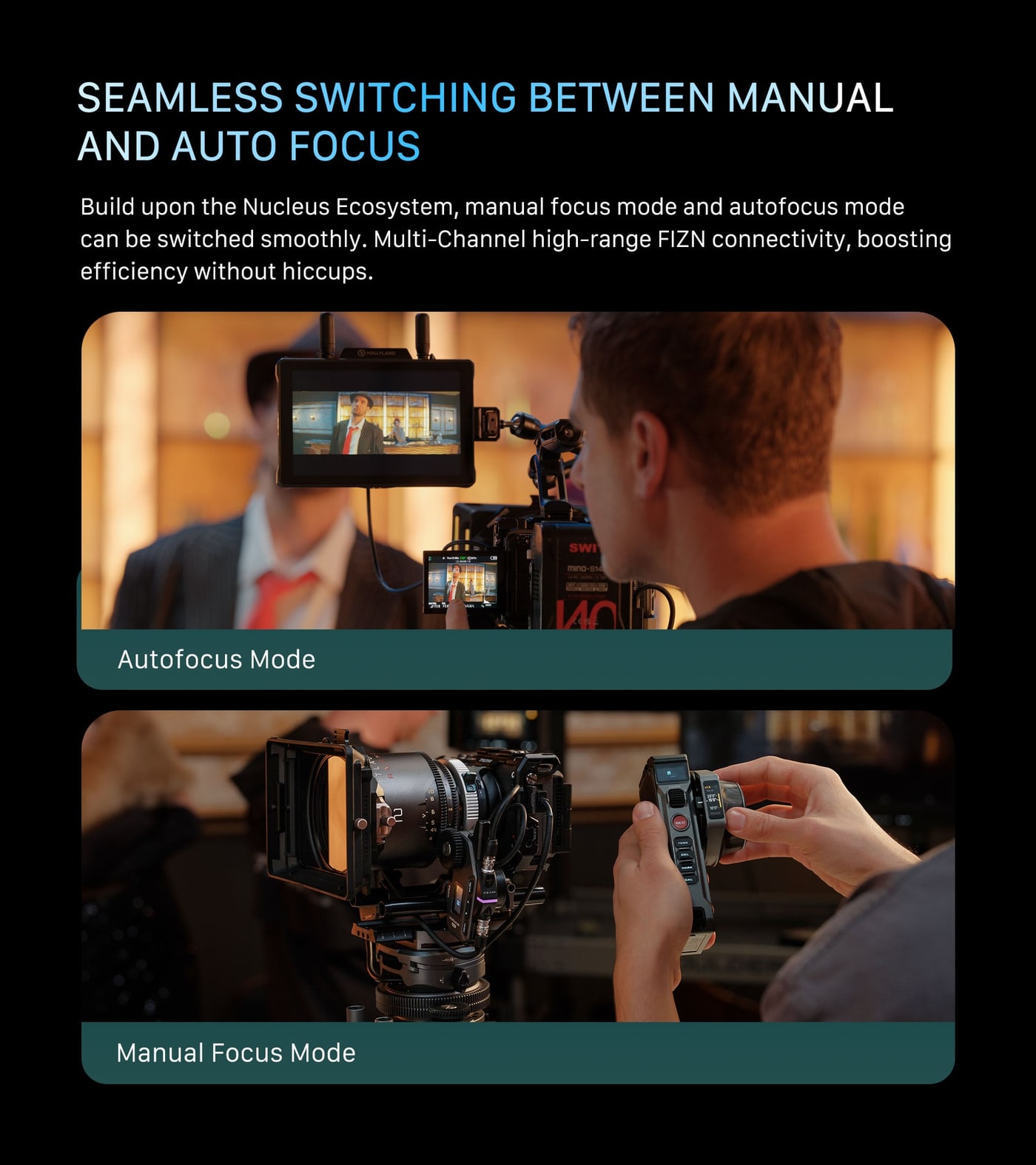 Seamless switching between manual and auto focus