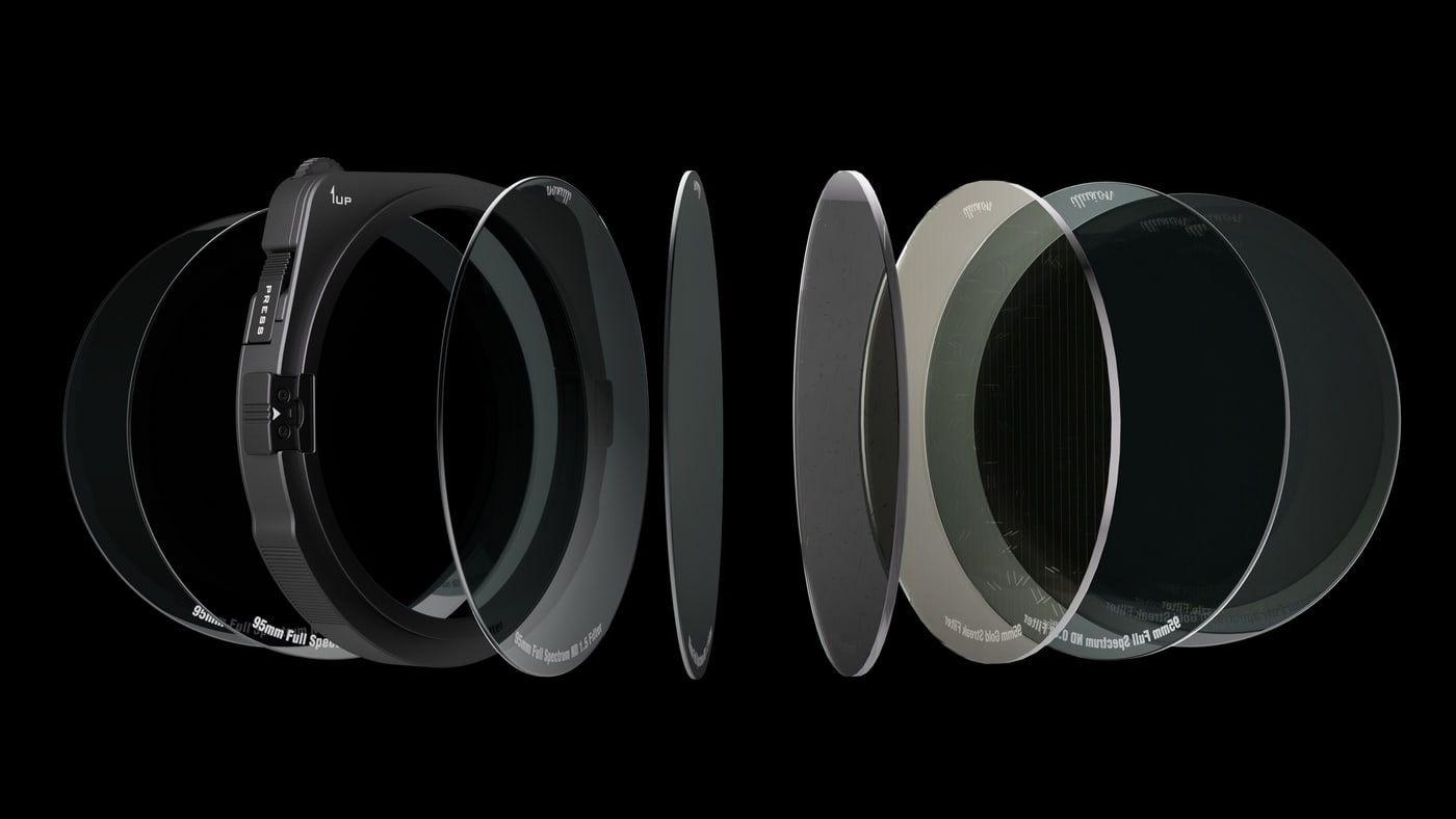 Ring, holder and two filters